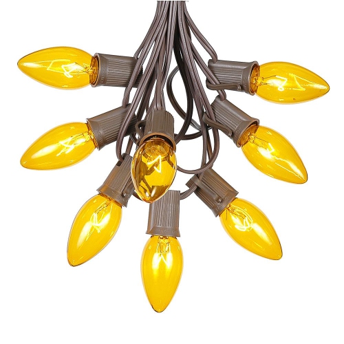 NOVELTY LIGHTS LLC  C9 Christmas String Light Set - Outdoor Christmas Light String - Hanging Christmas Lights - Roofline Light String - Outdoor Patio