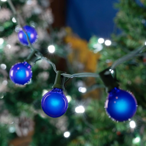 Novelty Lights 25 Pack G40 Outdoor Globe Replacement Bulbs, C7/E12 Candelabra Base, 5 Watt