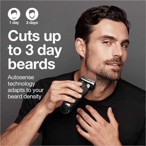 Braun Series 9370CC Men's Electric Foil Shaver /Razor, Wet & Dry, Travel Case with Clean & Charge System