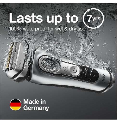 Braun Series 9370CC Men's Electric Foil Shaver /Razor, Wet & Dry, Travel Case with Clean & Charge System