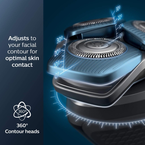 Philips Norelco Shaver 7700, Rechargeable Wet & Dry Electric Shaver with SenseIQ Technology, Quick Clean Pod, Charging Stand and Pop-up Trimmer,