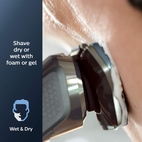 Philips Norelco Shaver 7700, Rechargeable Wet & Dry Electric Shaver with SenseIQ Technology, Quick Clean Pod, Charging Stand and Pop-up Trimmer,
