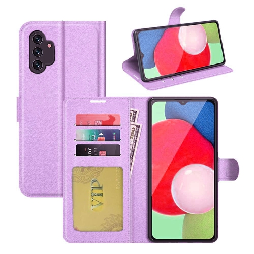 [CS] Samsung Galaxy A24 4G / A25 5G Case, Magnetic Leather Folio Wallet Flip Case Cover with Card Slot, Purple