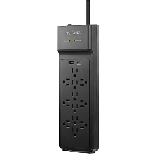 Parasurtenseur à 12 prises avec ports USB-A/USB-C d'Insignia - Exclusivité de Best Buy
