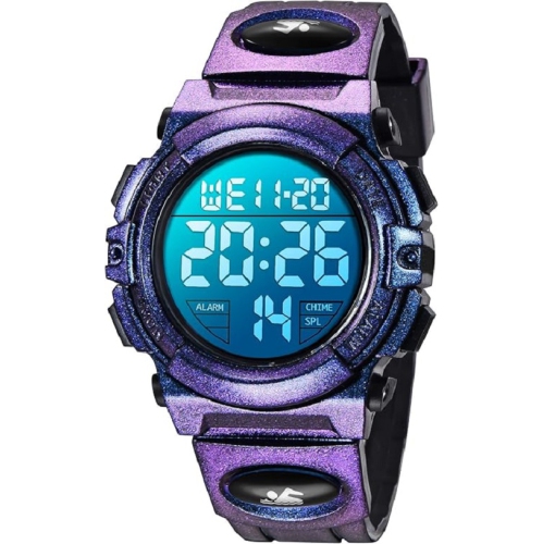 Kids' Digital Sport Watch – Waterproof, LED, Chronograph & Alarm with Silicone Band – Perfect Outdoor Watch for Kids