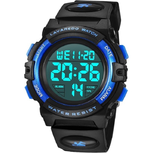 Kids' Digital Sport Watch – Waterproof, LED, Chronograph & Alarm with Silicone Band – Perfect Outdoor Watch for Kids