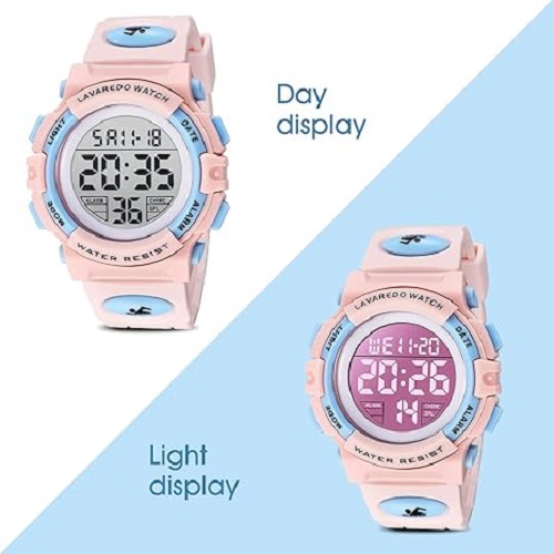 Kids' Digital Sport Watch – Waterproof, LED, Chronograph & Alarm with Silicone Band – Perfect Outdoor Watch for Kids