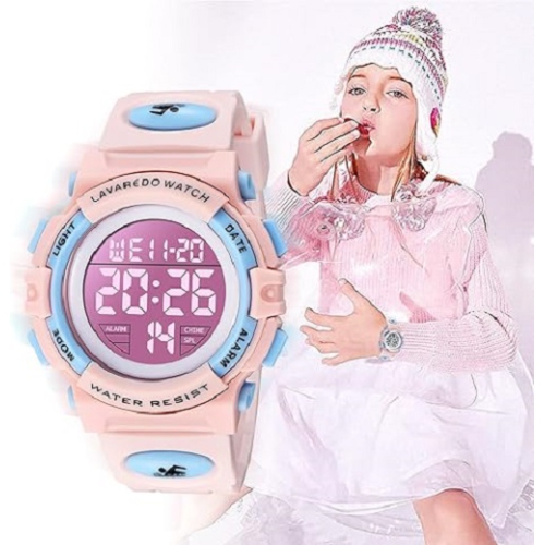 Kids' Digital Sport Watch – Waterproof, LED, Chronograph & Alarm with Silicone Band – Perfect Outdoor Watch for Kids