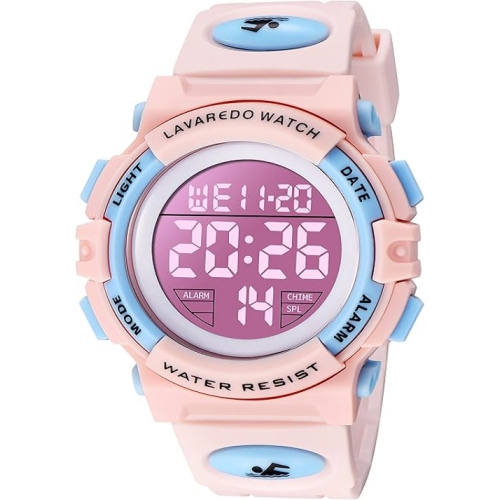 Kids' Digital Sport Watch – Waterproof, LED, Chronograph & Alarm with Silicone Band – Perfect Outdoor Watch for Kids