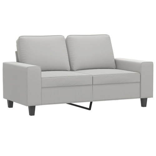 Sofa à 2 sièges en microfibre 120&nbsp;cm gris pâle de vidaXL