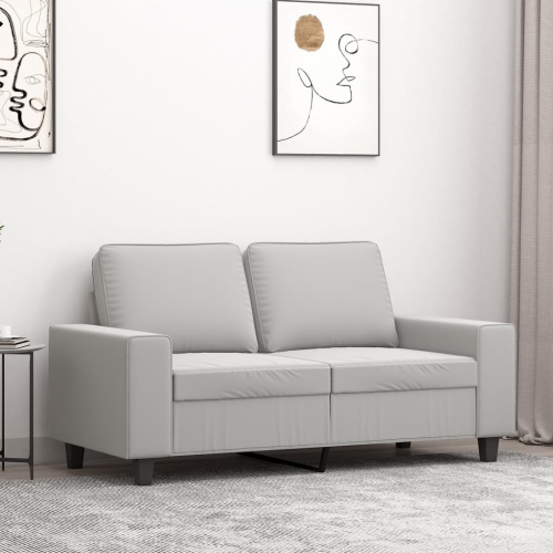 Sofa à 2 sièges en microfibre 120&nbsp;cm gris pâle de vidaXL