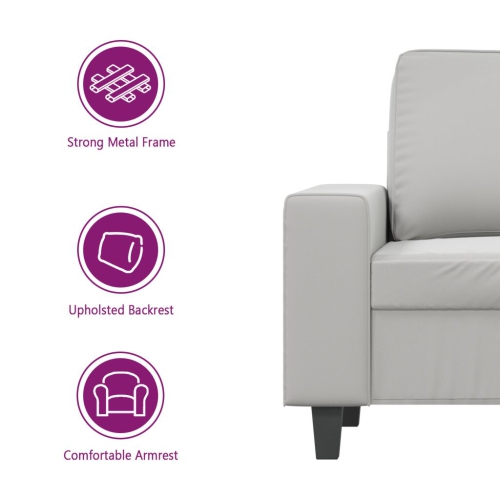 Sofa à 2 sièges en microfibre 120&nbsp;cm gris pâle de vidaXL