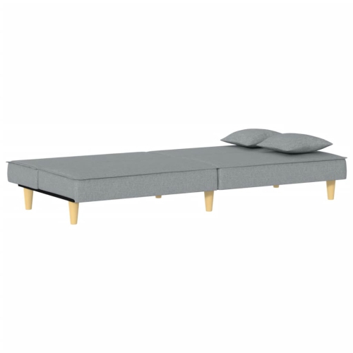 vidaXL Sofa Bed Light Grey Fabric
