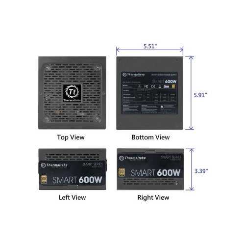 Thermaltake Toughpower GX2 80+ Gold 600W SLI/Crossfire Ready Continuous Power ATX 12V V2.4/EPS V2.92 Non Modular Power..
