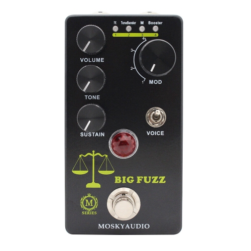 MOSKY  Big Fuzz Distortion Guitar Effect Pedal One Toggle Volume Tone Sustain