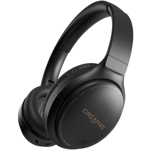 Creative Labs Over-ear Active Noise Cancelling Bluetooth 5.0 Headsets with Mic - Black