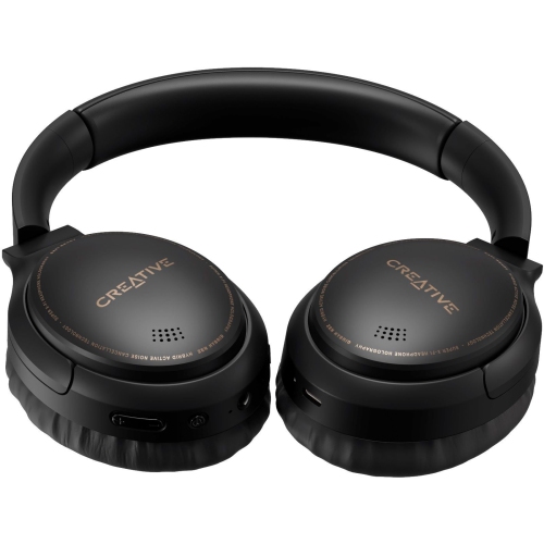 Creative Labs Over-ear Active Noise Cancelling Bluetooth 5.0 Headsets with Mic - Black