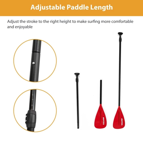 11FT Inflatable Stand up Paddle Board Ultra-Thick Durable PVC w/Premium SUP Accessories & Carry Bag |upgraded paddle boards w/ 3 Fish Fin for