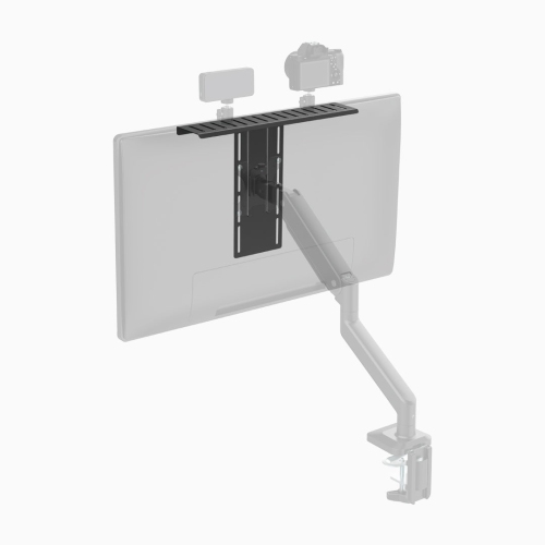 Desky Screen Caddy Shelf – Small, VESA Monitor Top Shelf, Adjustable Height, Holds 6.6 lb Accessories