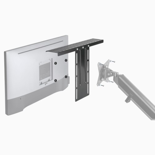 Desky Screen Caddy Shelf – Small, VESA Monitor Top Shelf, Adjustable Height, Holds 6.6 lb Accessories