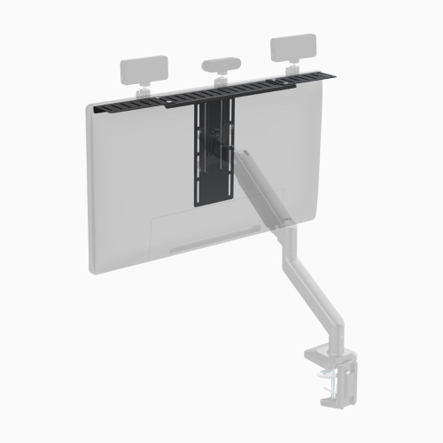 Desky Screen Caddy Shelf – Large, VESA Monitor Top Shelf, Adjustable Height, Holds 6.6 lb Accessories