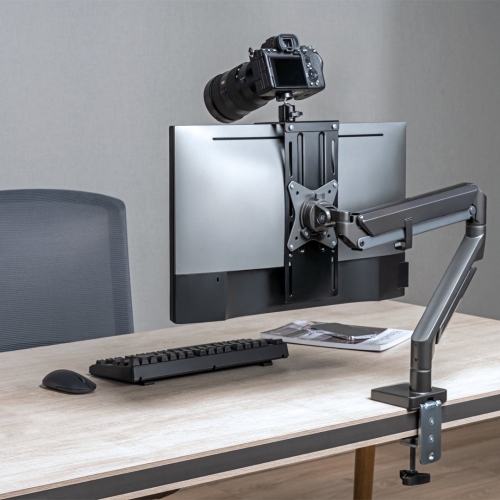 Desky Screen Caddy Shelf – Medium, VESA Monitor Top Shelf, Adjustable Height, Holds 6.6 lb Accessories