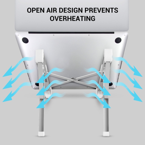 Desky Ultralight Portable Laptop Riser – Ultralight Aluminum, 6 Adjustable Heights, Fits 11–15″, Protective Grip Pads