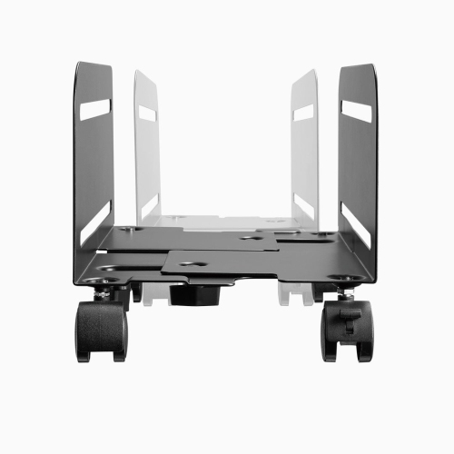 Desky Computer Tower Stand – Steel Adjustable Width up to 8.2", 22 lb Capacity, Lockable Caster Wheels for Mobility