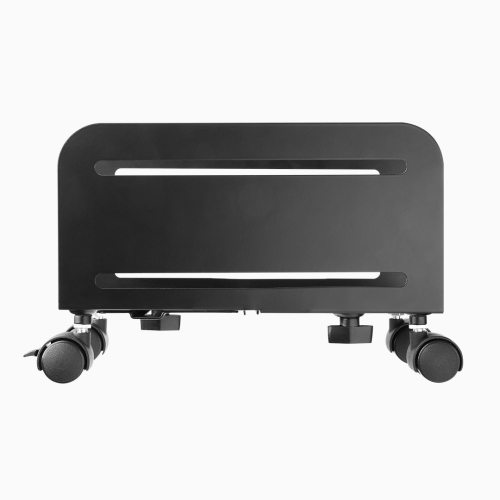 Desky Computer Tower Stand – Steel Adjustable Width up to 8.2", 22 lb Capacity, Lockable Caster Wheels for Mobility