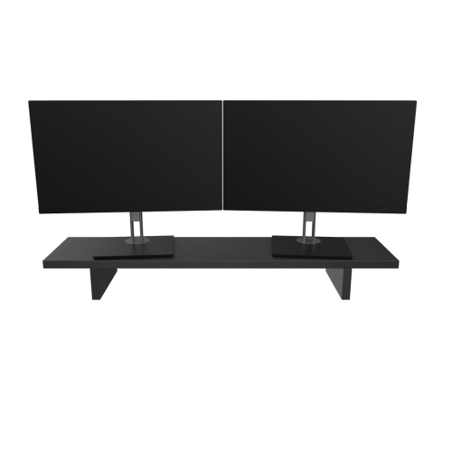 Desky Monitor Stand - Black Computer Desk Riser, Dual Screen 1050x250mm/41.3"