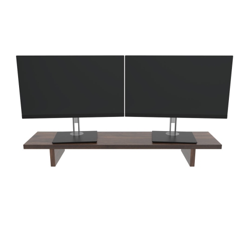 Desky Monitor Stand - Jarrah Legno Computer Desk Riser, Dual Screen 1050x250mm/41.3"