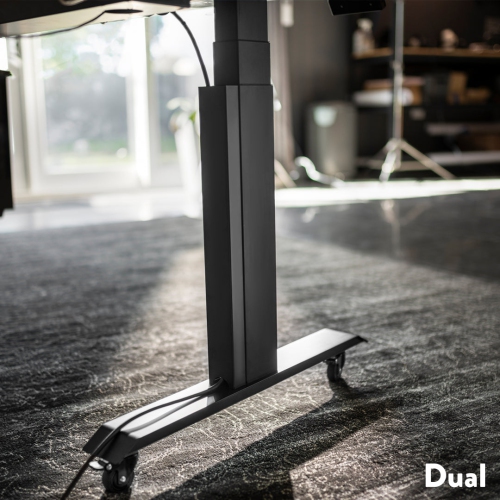 Desky Magnetic Cable Management – Black, Fits Desky Dual Frames, 19.7″ Magnetic Under-Desk Cable Tray