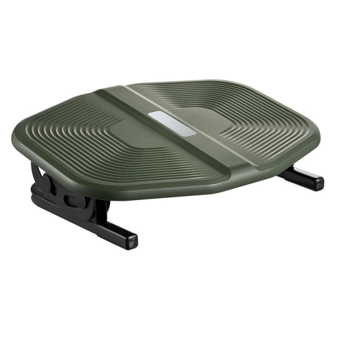 Desky Rippled Foot Rest – Green Textured Tilting Platform +/-20° Incline With Anti-Skid Base And Massage Surface