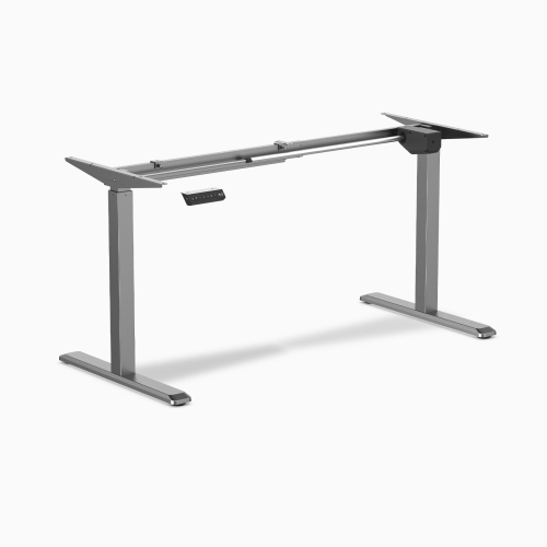 Desky Single Sit-Stand Desk Frame – White, 28.7"–48.4" Lift, 176 lb Capacity, Single Motor