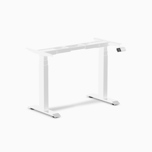 Desky Dual Mini Sit-Stand Desk Frame – Dual-Motor, Compact Sit-Stand, Height Range up to 49.2 in - Grey