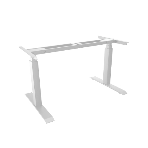 Desky Dual Mini Sit-Stand Desk Frame – Dual-Motor, Compact Sit-Stand, Height Range up to 49.2 in - White