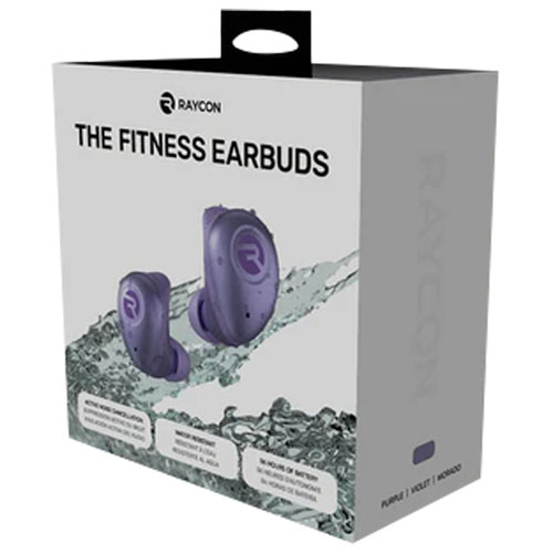 Écouteurs boutons 100 % sans fil à suppression du bruit Fitness de Raycon - Violet