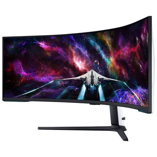 Samsung 57" 8K Ultra HD 240Hz 1ms GTG Curved VA LED FreeSync Gaming Monitor - Black/White