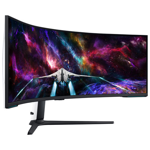 Samsung 57" 8K Ultra HD 240Hz 1ms GTG Curved VA LED FreeSync Gaming Monitor - Black/White