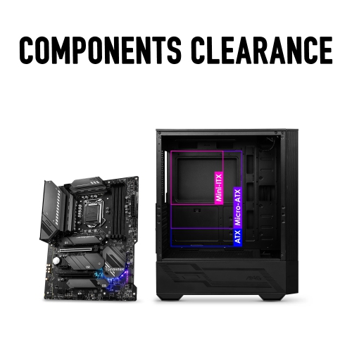  MSI MAG Forge 112R Mid-Tower PC Case - Tempered Glass
