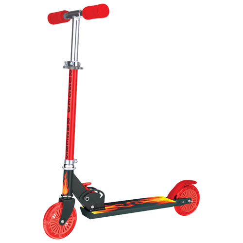 Rugged Racers R1 2-Wheeled Foldable Kick Scooter - Fire