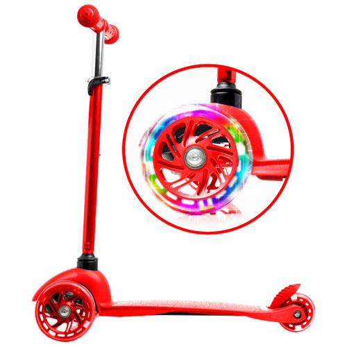 Trottinette pliable à 3 roues Deluxe Mini de Rugged Racers - Rouge
