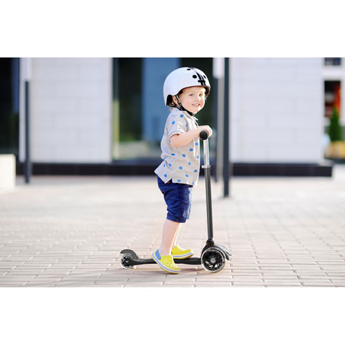 Rugged Racers Mini 3-Wheeled Foldable Kick Scooter - Black