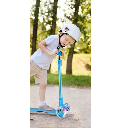 Trottinette pliable à 3 roues Mini de Rugged Racers - Bleu