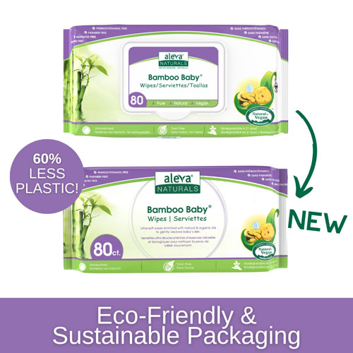 Lingettes en bambou pour bébés d'Aleva Naturals - 480 lingettes