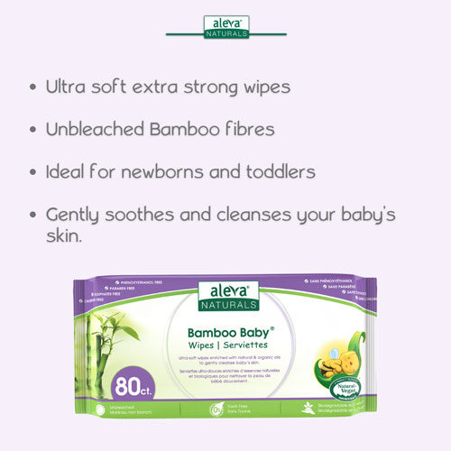 Lingettes en bambou pour bébés d'Aleva Naturals - 480 lingettes
