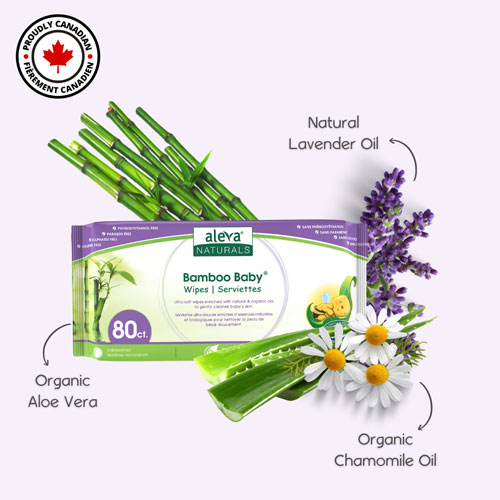 Lingettes en bambou pour bébés d'Aleva Naturals - 480 lingettes