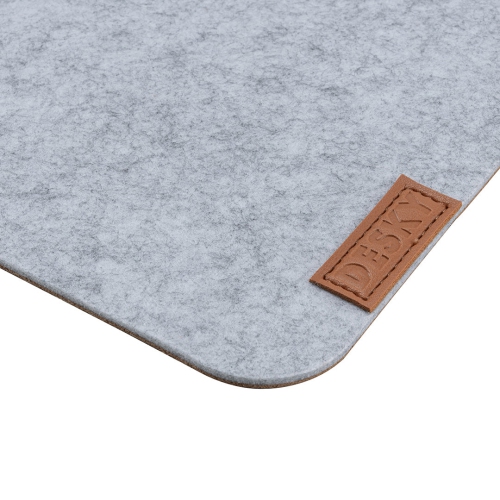 Sous-main en liège/feutre de Desky - Gris pâle, tapis de souris  antidérapant pour bureau 24,4 x 11,8 po