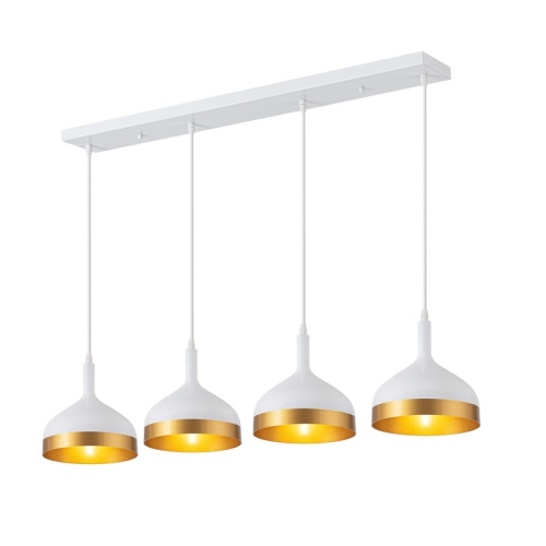 ARTCRAFT LIGHTING  Dash Collection 4-Light Island Light & Gold In White