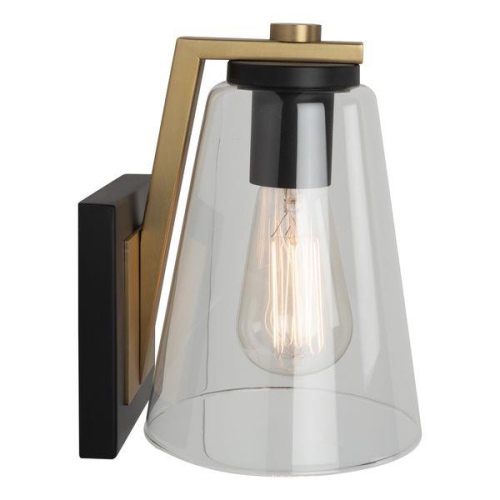 Artcraft Lighting Treviso Collection 4-Light Vanity Light, Black & Brass